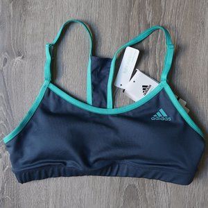 Adidas Performance light support sports bra women size small NWT blue teal